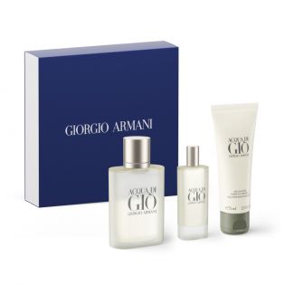 ACQUA DI GIÒ EAU DE TOILETTE TRIO SET REGALO ESTIVO